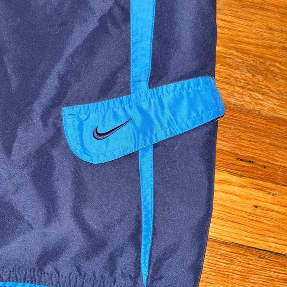 Men’s Nike swim trunks size medium volley shorts quick dry built in briefs blue - Picture 3 of 7